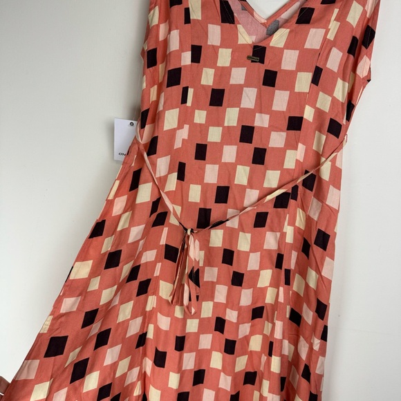 NWT O’neil Dorthie Maxi Dress Sz XS Tie Waist Peach Pink 100% Viscose - Picture 14 of 16